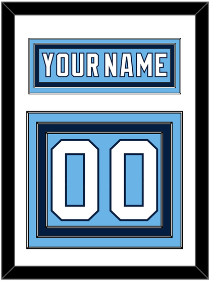 Pittsburgh Nameplate & Number (Back) - 2008 Winter Classic Powder Blue - Premier Tier 1