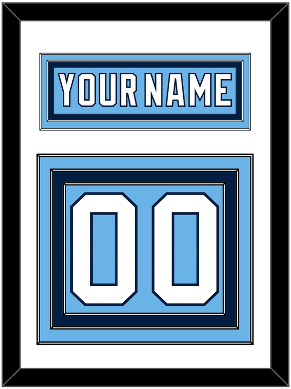 Pittsburgh Nameplate & Number (Back) - Alternate Powder Blue (2008-2011) - Triple Mat 1