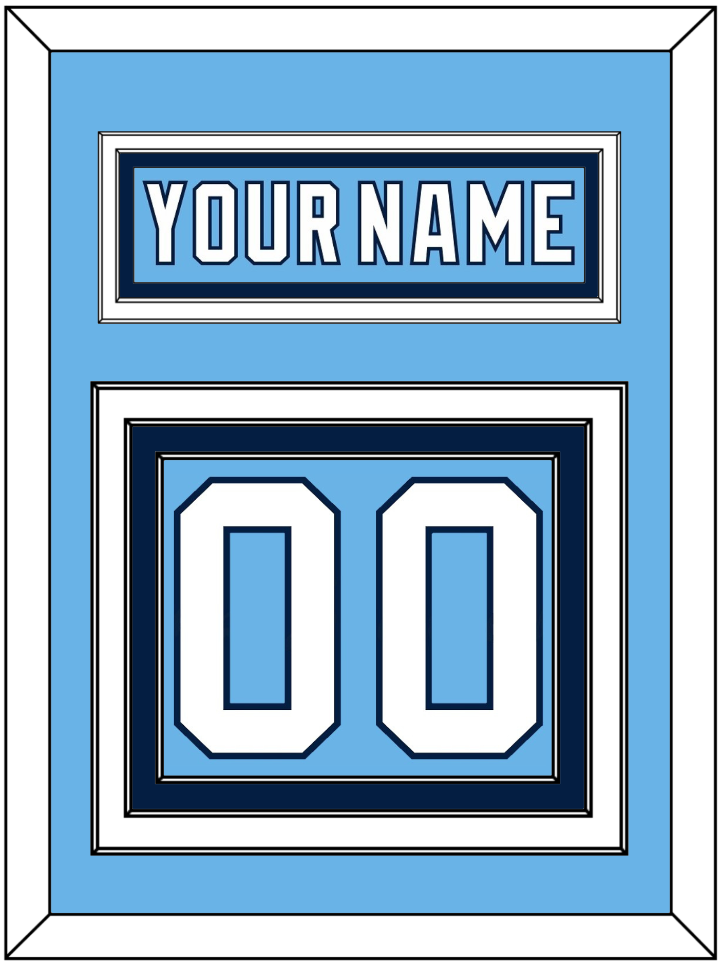 Pittsburgh Nameplate & Number (Back) - 2008 Winter Classic Powder Blue - Premier Tier 2