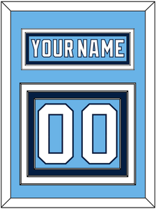 Pittsburgh Nameplate & Number (Back) - 2008 Winter Classic Powder Blue - Triple Mat 2