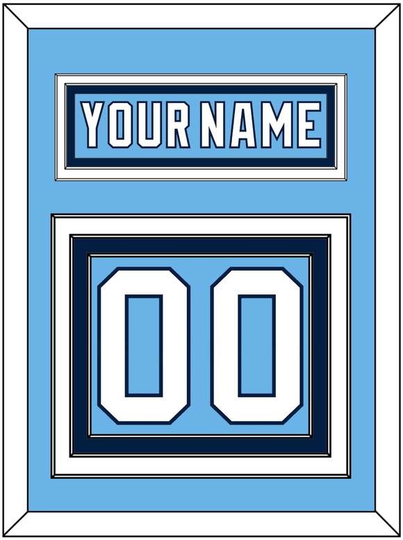 Pittsburgh Nameplate & Number (Back) - Alternate Powder Blue (2008-2011) - Triple Mat 2