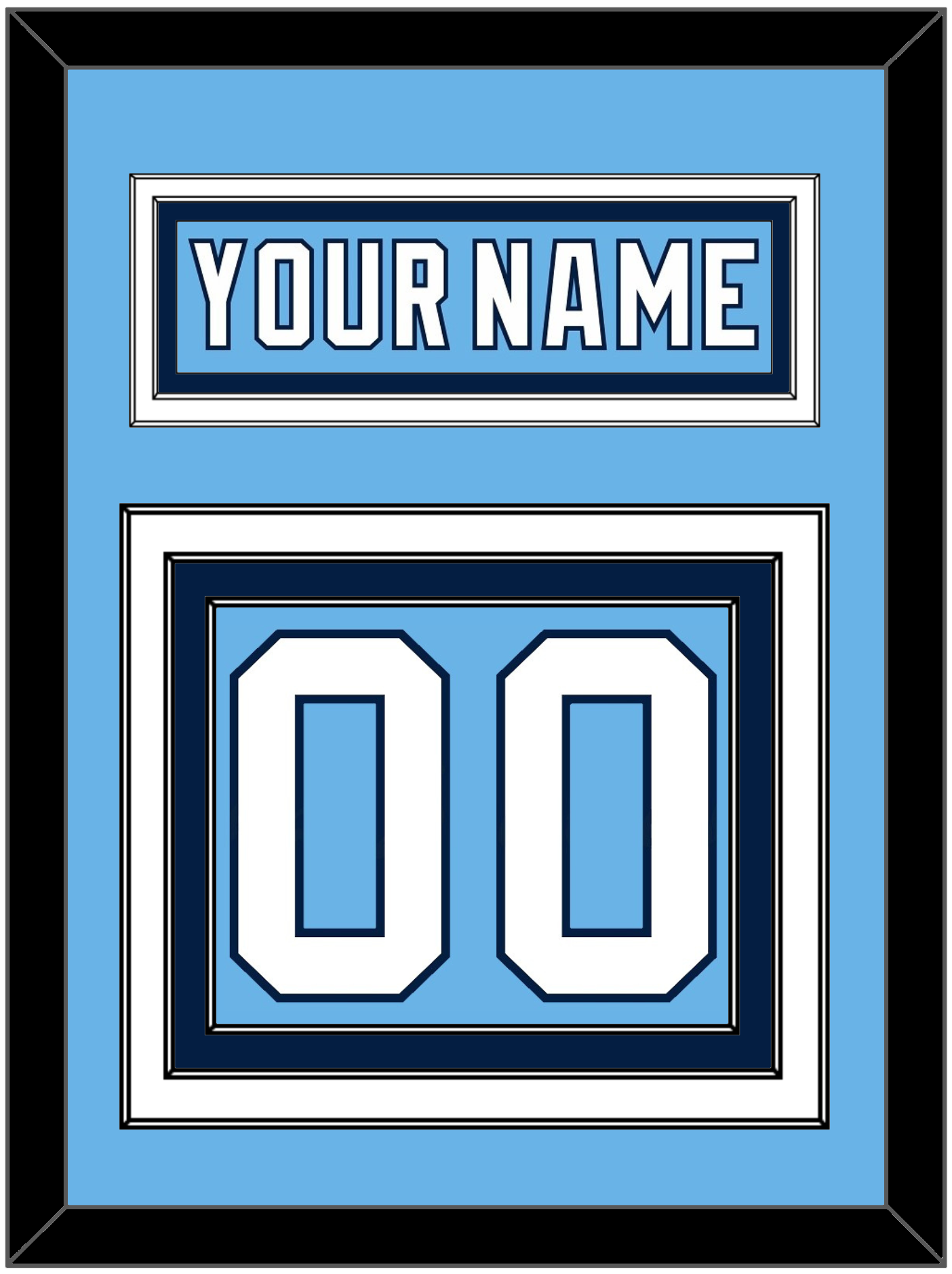 Pittsburgh Nameplate & Number (Back) - Alternate Powder Blue (2008-2011) - Premier Tier 2
