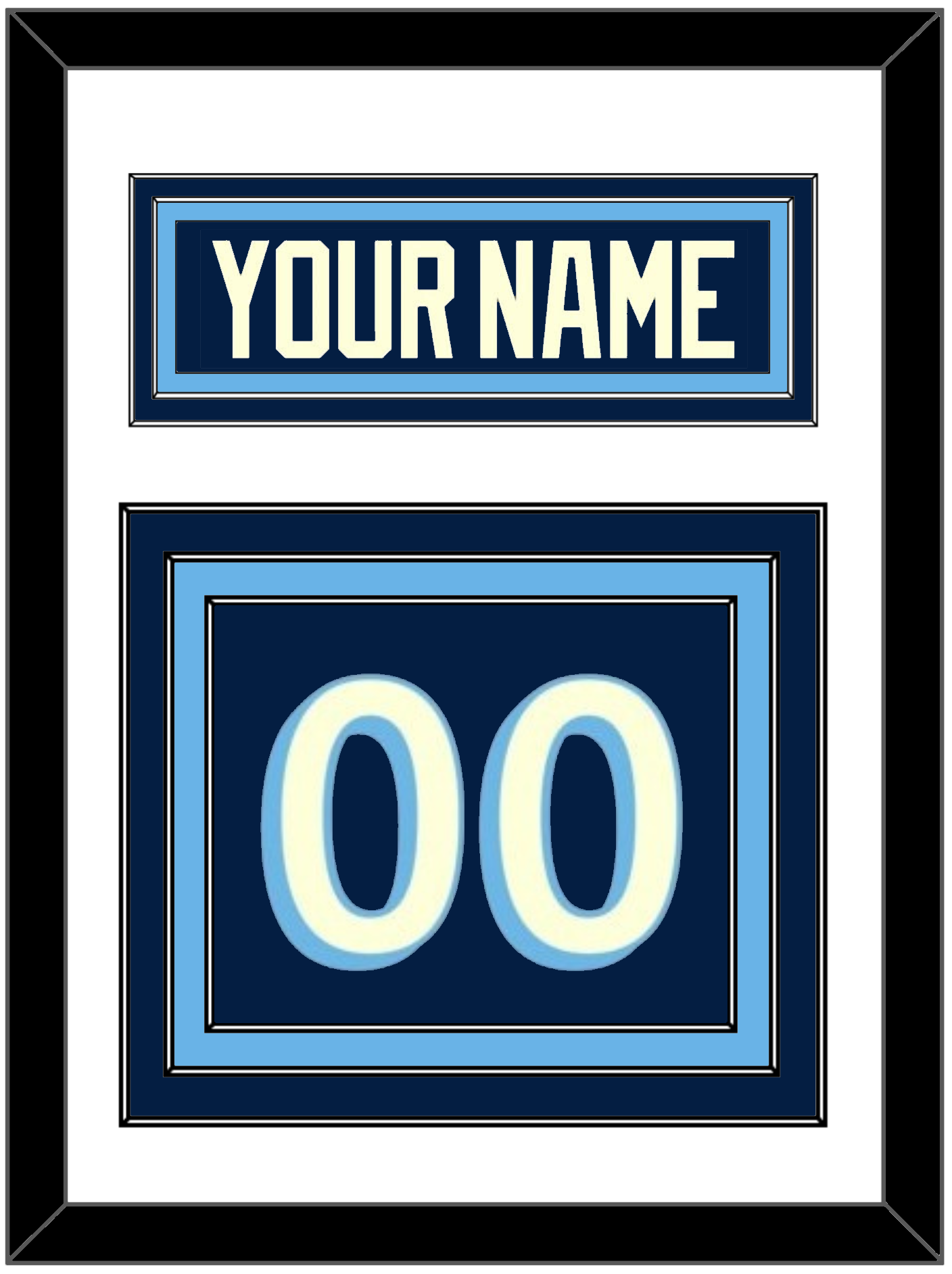 Pittsburgh Nameplate & Number (Back) - 2011 Winter Classic Navy Blue - Premier Tier 1