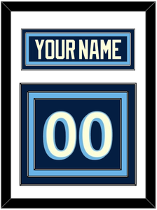 Pittsburgh Nameplate & Number (Back) - 2011 Winter Classic Navy Blue - Triple Mat 1