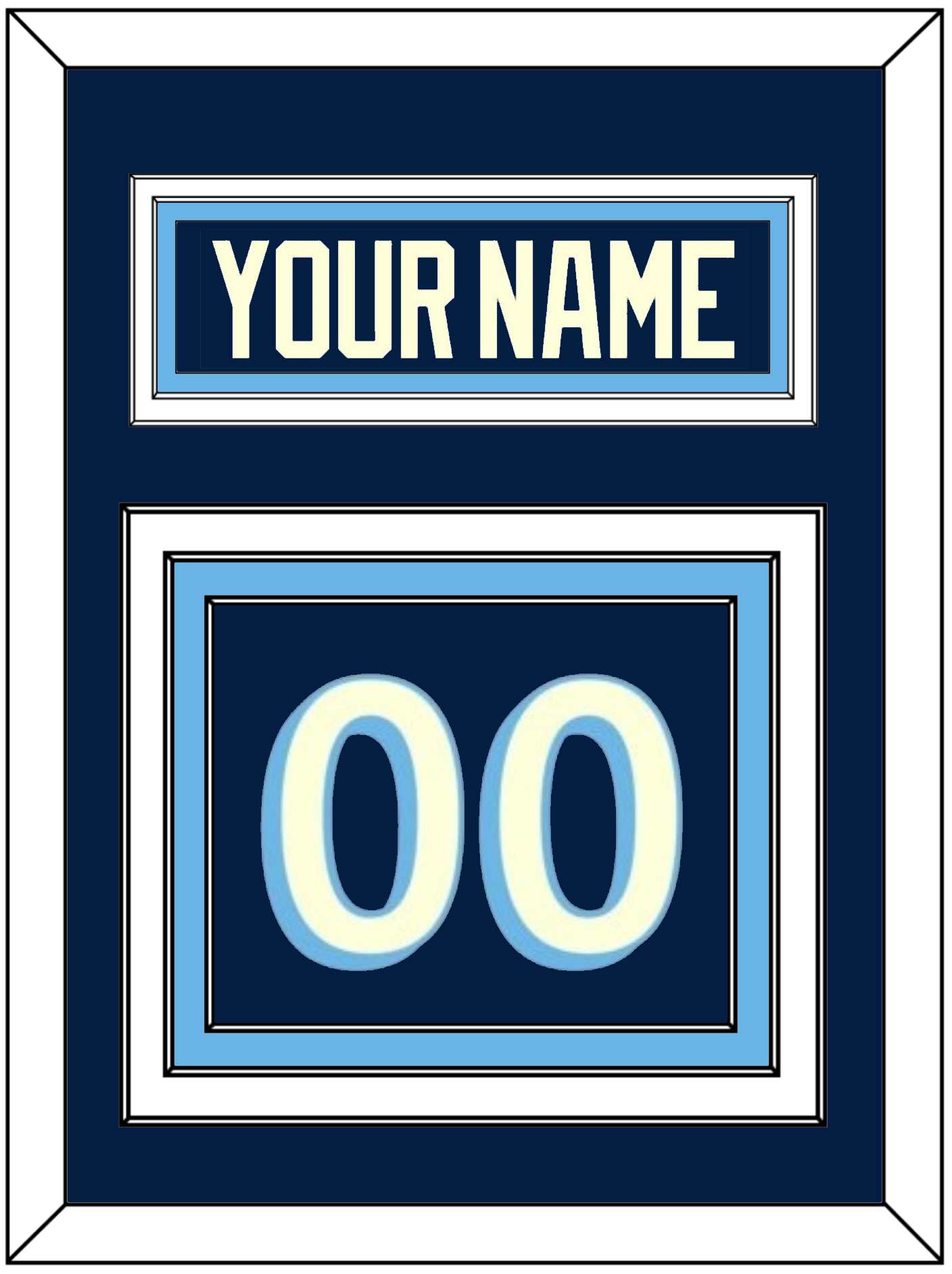 Pittsburgh Nameplate & Number (Back) - Alternate Navy Blue (2011-2013) - Premier Tier 2