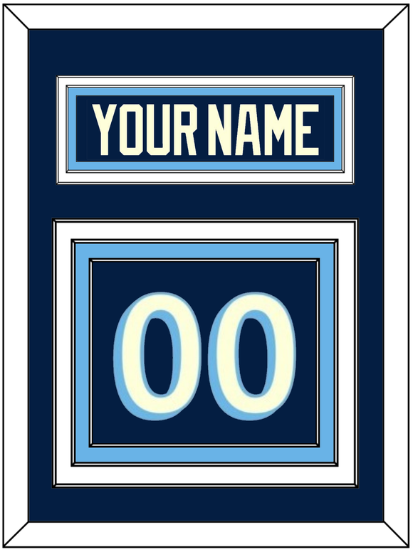 Pittsburgh Nameplate & Number (Back) - 2011 Winter Classic Navy Blue - Triple Mat 2