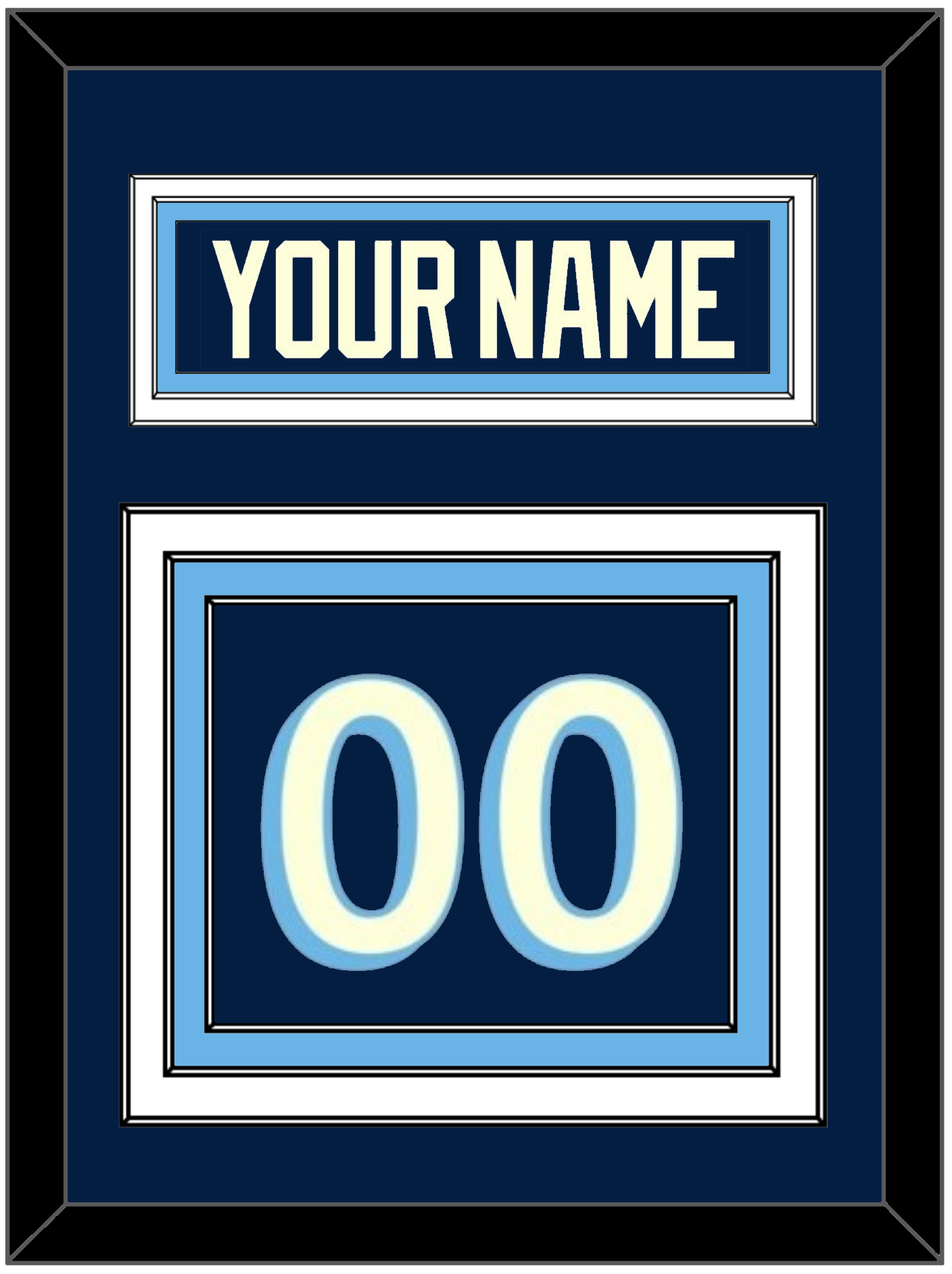 Pittsburgh Nameplate & Number (Back) - Alternate Navy Blue (2011-2013) - Premier Tier 2
