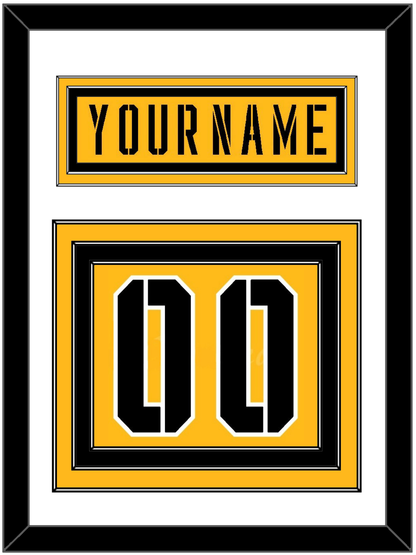 Pittsburgh Nameplate & Number (Back) - 2017 Stadium Series Gold - Premier Tier 1