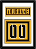 Pittsburgh Nameplate & Number (Back) - 2017 Stadium Series Gold - Triple Mat 1