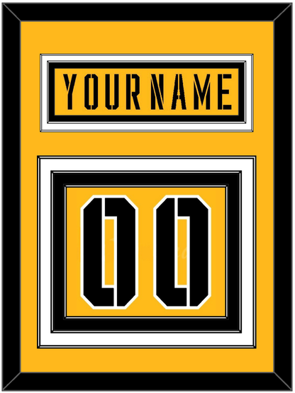 Pittsburgh Nameplate & Number (Back) - 2017 Stadium Series Gold - Premier Tier 2