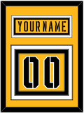 Pittsburgh Nameplate & Number (Back) - 2017 Stadium Series Gold - Triple Mat 2