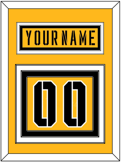 Pittsburgh Nameplate & Number (Back) - 2017 Stadium Series Gold - Premier Tier 2