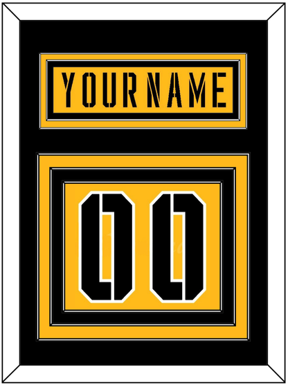 Pittsburgh Nameplate & Number (Back) - 2017 Stadium Series Gold - Premier Tier 3