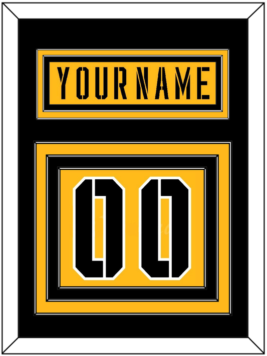 Pittsburgh Nameplate & Number (Back) - 2017 Stadium Series Gold - Premier Tier 3