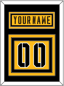 Pittsburgh Nameplate & Number (Back) - 2017 Stadium Series Gold - Triple Mat 3