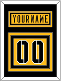 Pittsburgh Nameplate & Number (Back) - 2017 Stadium Series Gold - Triple Mat 3