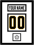 Pittsburgh Nameplate, Number (Back) & Stanley Cup Finals Patch - Home White (1988-1992) - Double Mat 2