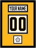 Pittsburgh Nameplate, Number (Back) & Stanley Cup Finals Patch - Home White (1988-1992) - Double Mat 4