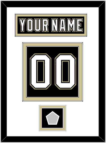 Pittsburgh Nameplate, Number (Back) & Stanley Cup Finals Patch - Home Black (2007-2016) - Signature Tier 1