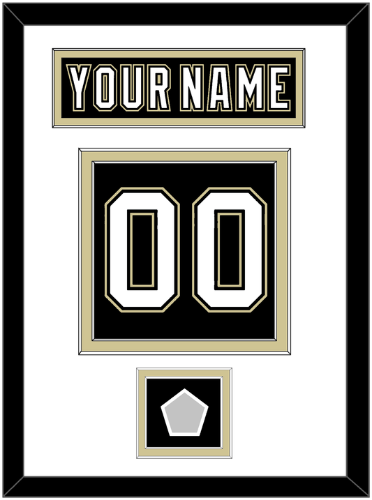 Pittsburgh Nameplate, Number (Back) & Stanley Cup Finals Patch - Home Black (2007-2016) - Signature Tier 1
