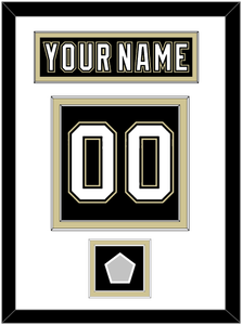 Pittsburgh Nameplate, Number (Back) & Stanley Cup Finals Patch - Home Black (2007-2016) - Double Mat 1