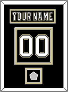 Pittsburgh Nameplate, Number (Back) & Stanley Cup Finals Patch - Home Black (2007-2016) - Double Mat 2