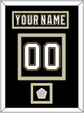 Pittsburgh Nameplate, Number (Back) & Stanley Cup Finals Patch - Home Black (2007-2016) - Double Mat 2