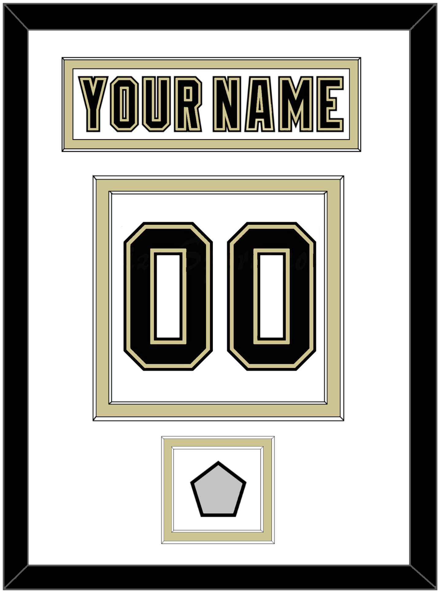 Pittsburgh Nameplate, Number (Back) & Stanley Cup Finals Patch - Road White (2007-2016) - Signature Tier 1