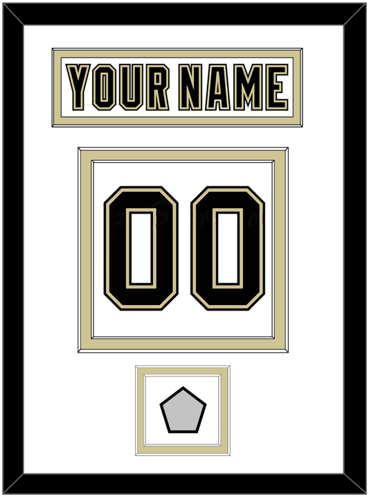 Pittsburgh Nameplate, Number (Back) & Stanley Cup Finals Patch - Road White (2007-2016) - Signature Tier 1