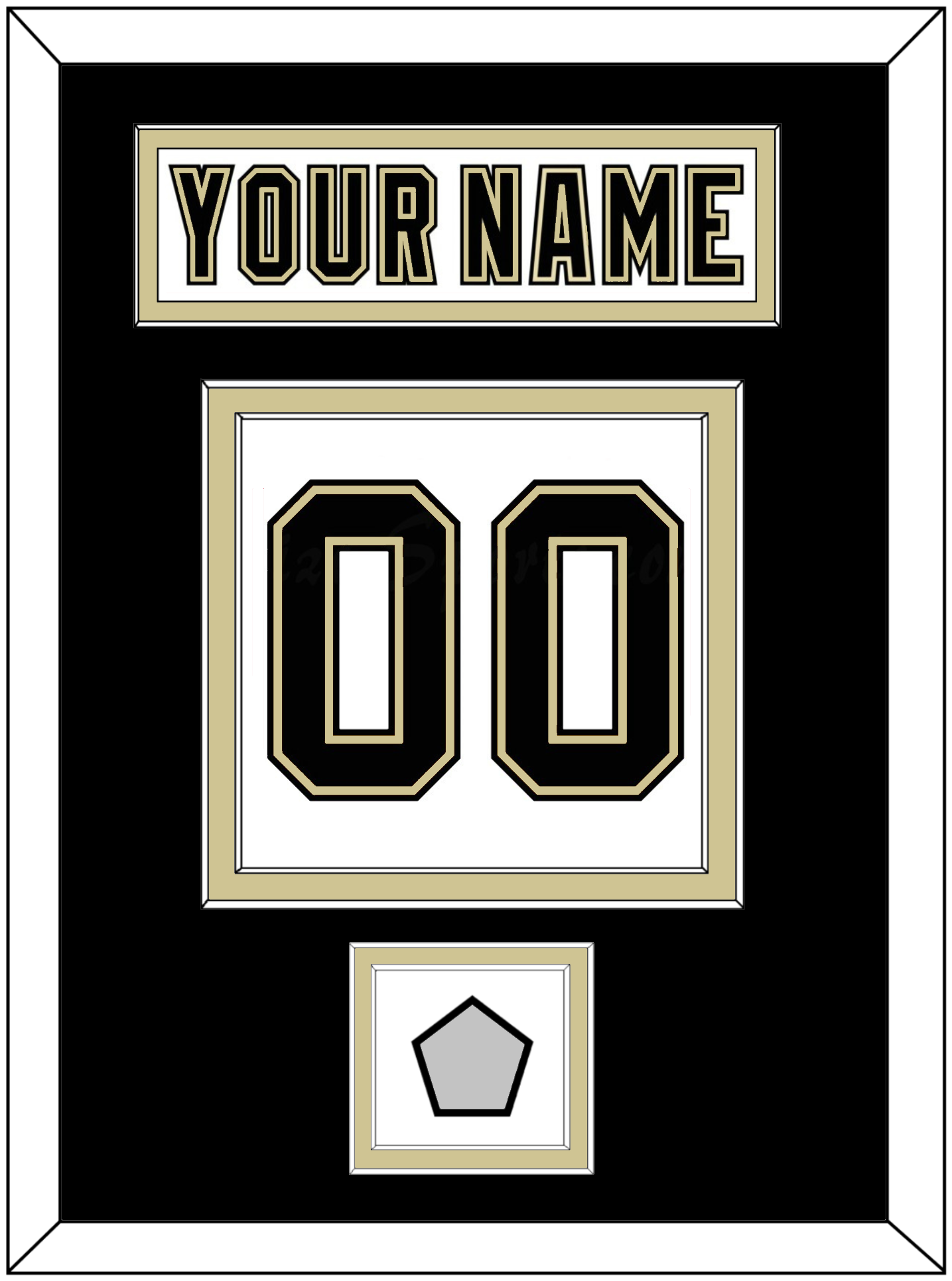 Pittsburgh Nameplate, Number (Back) & Stanley Cup Finals Patch - Road White (2007-2016) - Signature Tier 2
