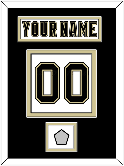 Pittsburgh Nameplate, Number (Back) & Stanley Cup Finals Patch - Road White (2007-2016) - Signature Tier 2