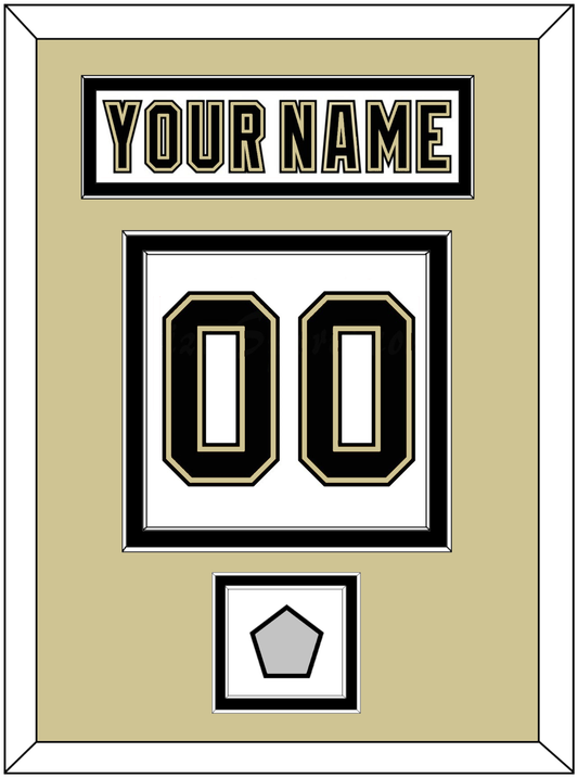 Pittsburgh Nameplate, Number (Back) & Stanley Cup Finals Patch - Road White (2007-2016) - Signature Tier 3