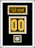 Pittsburgh Nameplate, Number (Back) & Stanley Cup Finals Patch - Home Black - Triple Mat 2