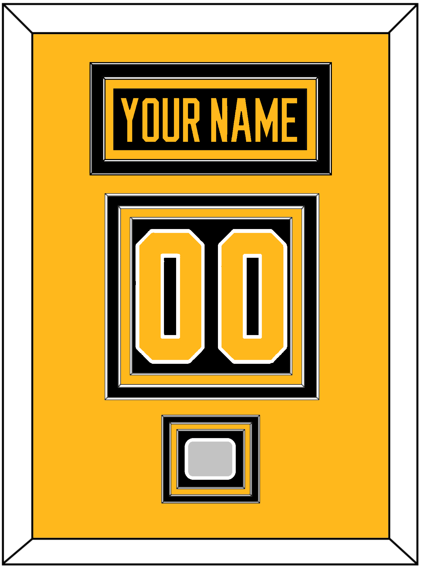 Pittsburgh Nameplate, Number (Back) & Stanley Cup Finals Patch - Home Black - Premier Tier 3