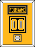 Pittsburgh Nameplate, Number (Back) & Stanley Cup Finals Patch - Home Black - Triple Mat 3