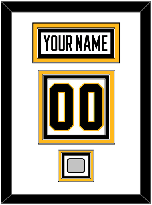 Pittsburgh Nameplate, Number (Back) & Stanley Cup Finals Patch - Home White (1988-1992) - Premier Tier 1
