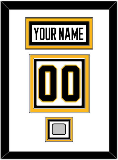 Pittsburgh Nameplate, Number (Back) & Stanley Cup Champions Patch - Road White - Premier Tier 1