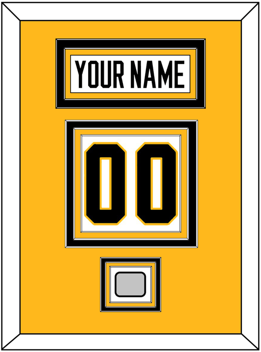 Pittsburgh Nameplate, Number (Back) & Stanley Cup Finals Patch - Road White - Premier Tier 3