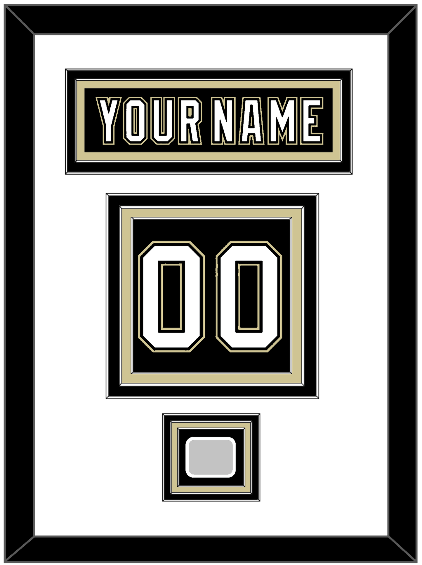 Pittsburgh Nameplate, Number (Back) & Stanley Cup Champions Patch - Home Black (2007-2016) - Premier Tier 1