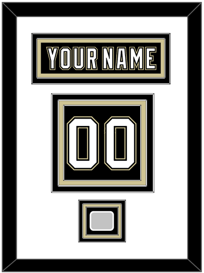 Pittsburgh Nameplate, Number (Back) & Stanley Cup Champions Patch - Home Black (2007-2016) - Premier Tier 1