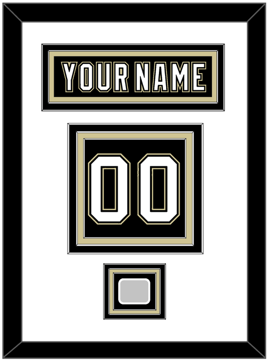 Pittsburgh Nameplate, Number (Back) & Stanley Cup Champions Patch - Home Black (2007-2016) - Premier Tier 1
