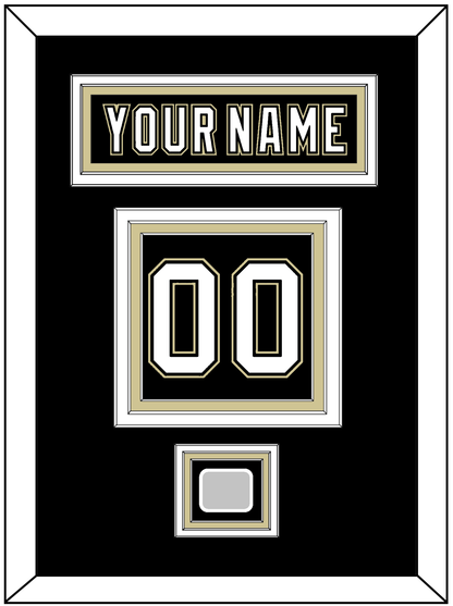 Pittsburgh Nameplate, Number (Back) & Stanley Cup Champions Patch - Home Black (2007-2016) - Premier Tier 2