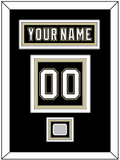 Pittsburgh Nameplate, Number (Back) & Stanley Cup Champions Patch - Home Black (2007-2016) - Triple Mat 2