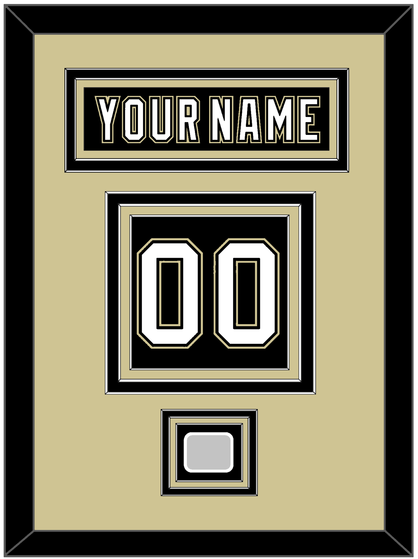 Pittsburgh Nameplate, Number (Back) & Stanley Cup Champions Patch - Home Black (2007-2016) - Premier Tier 3