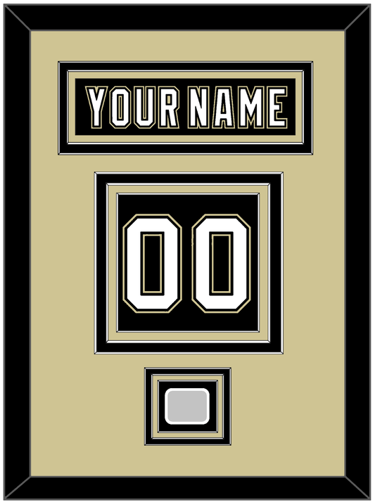 Pittsburgh Nameplate, Number (Back) & Stanley Cup Champions Patch - Home Black (2007-2016) - Premier Tier 3