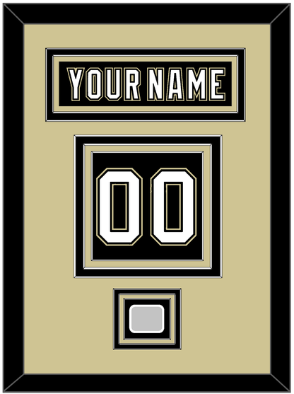 Pittsburgh Nameplate, Number (Back) & Stanley Cup Finals Patch - Home Black (2007-2016) - Premier Tier 3