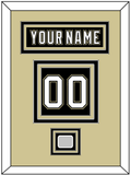 Pittsburgh Nameplate, Number (Back) & Stanley Cup Champions Patch - Home Black (2007-2016) - Triple Mat 3