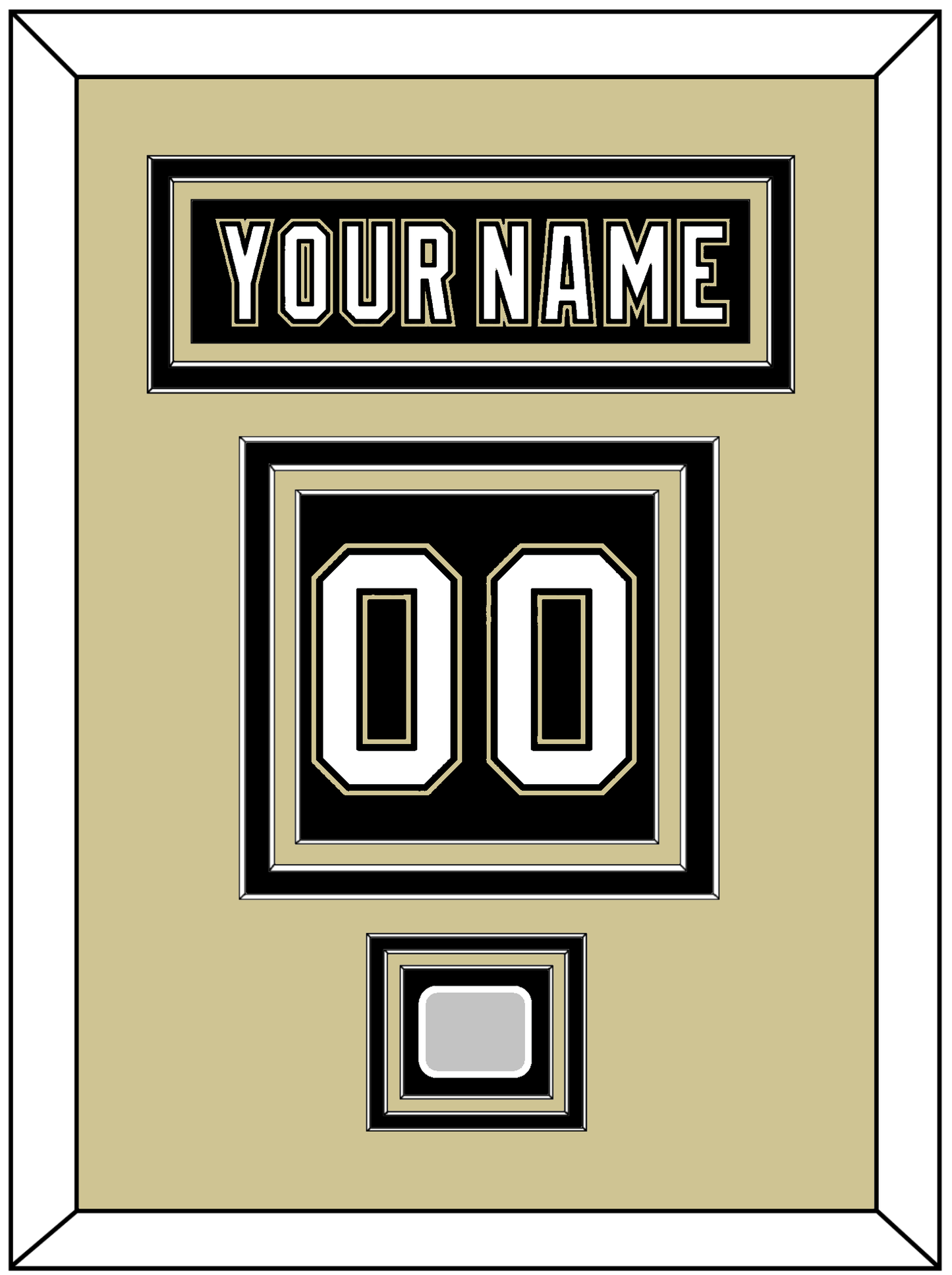 Pittsburgh Nameplate, Number (Back) & Stanley Cup Finals Patch - Home Black (2007-2016) - Premier Tier 3