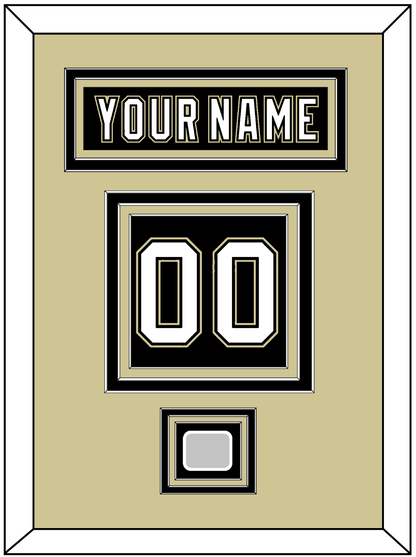 Pittsburgh Nameplate, Number (Back) & Stanley Cup Finals Patch - Home Black (2007-2016) - Premier Tier 3