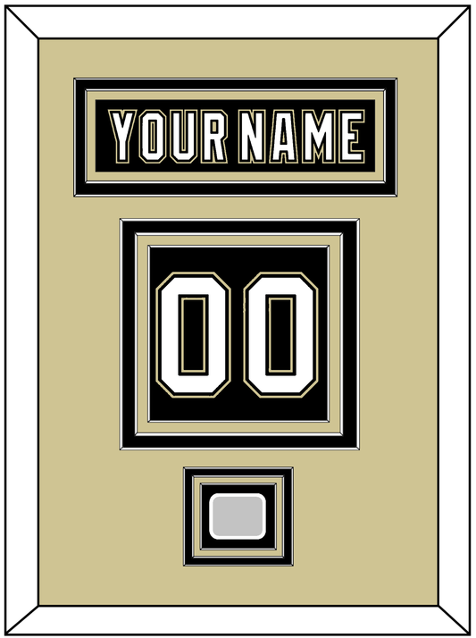 Pittsburgh Nameplate, Number (Back) & Stanley Cup Finals Patch - Home Black (2007-2016) - Premier Tier 3